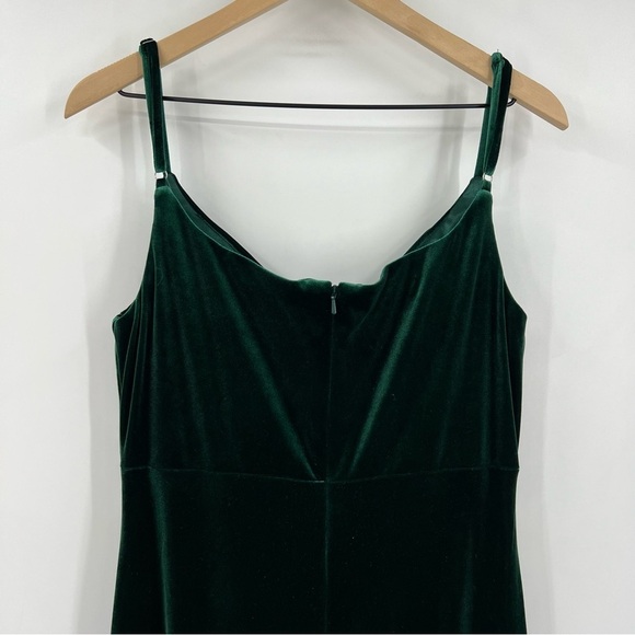 Revelry Skye Velvet Dress Emerald Green 613 Size 12 Bridesmaid Gown Maxi - Picture 6 of 8